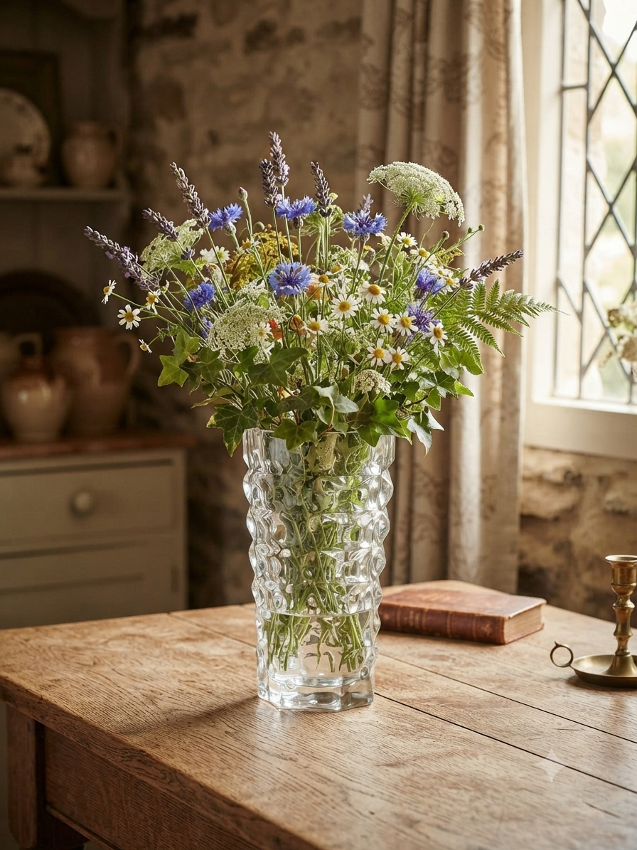 Grand Vase Vintage en Verre