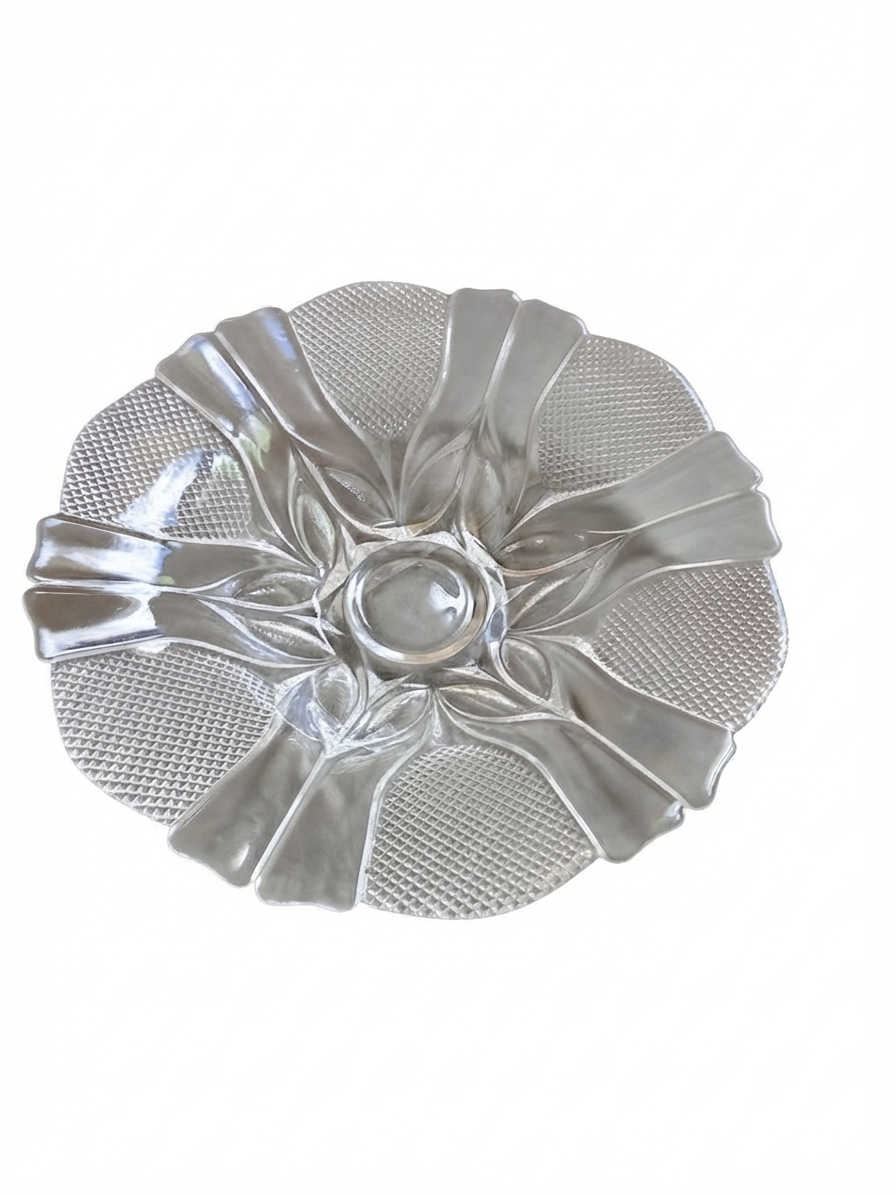 Plat Centre de Table Vintage en Cristal "Royale" - Cristal d'Arques