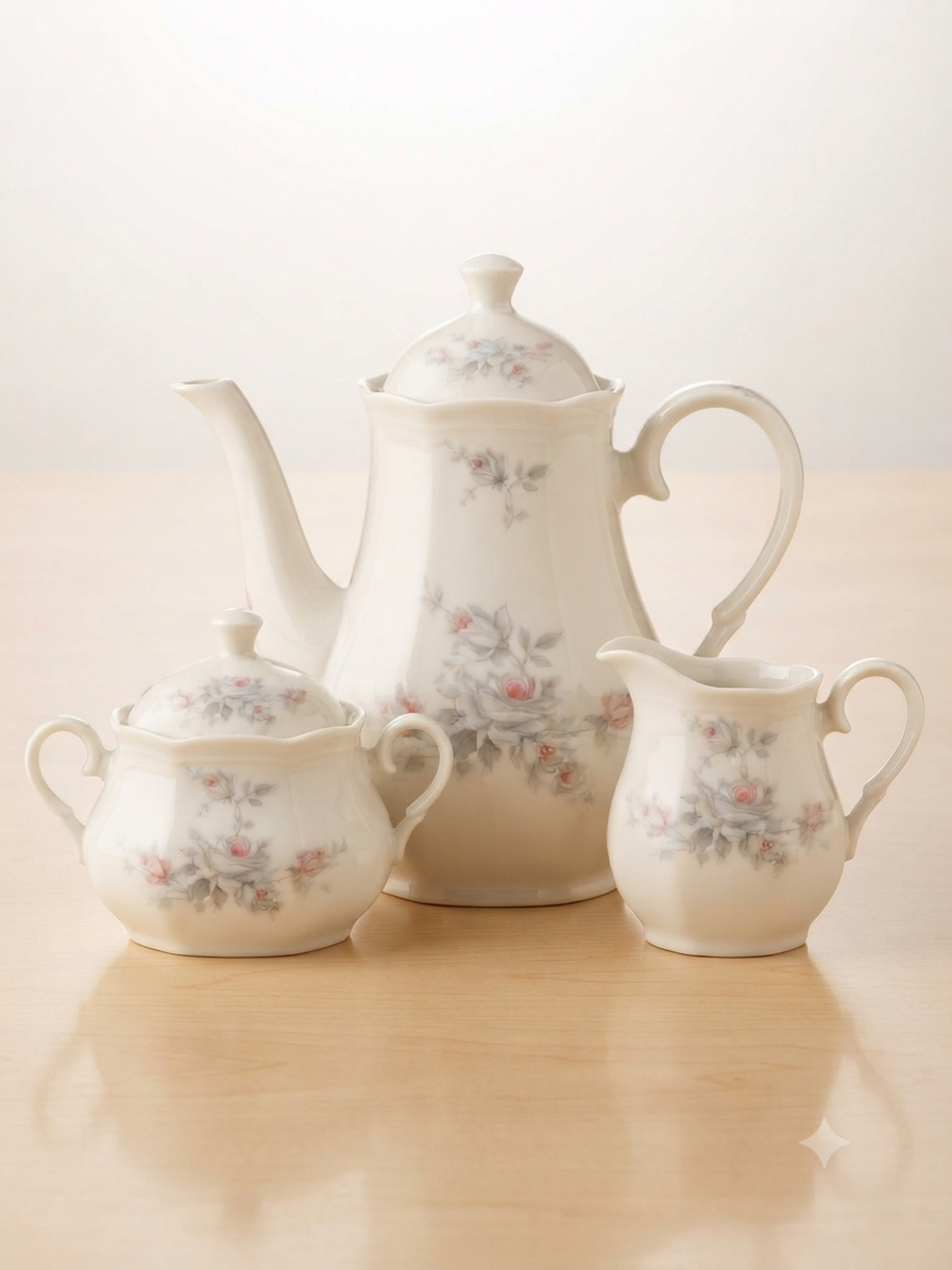 Grand service à café / thé 12 personnes en porcelaine de Bavière Bareuther Waldsassen