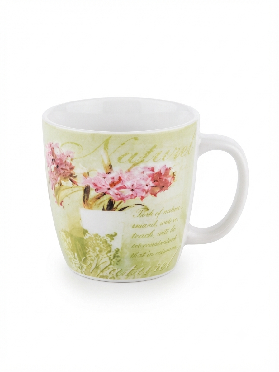 Lot de 2 tasses et sous-tasses ovales esprit nature & campagne