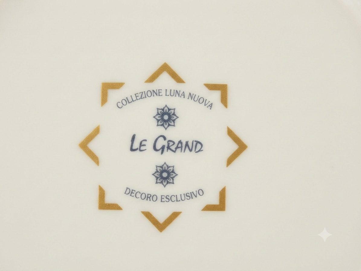 Paire d'assiettes de collection "Collezione Luna Nuova"
