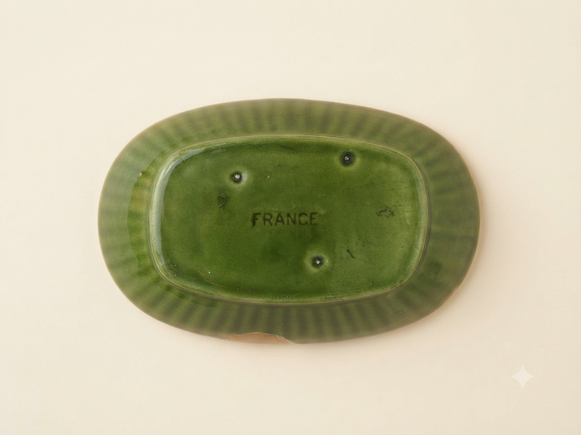 Canard faïence vintage France / Terre à feu Desvres
