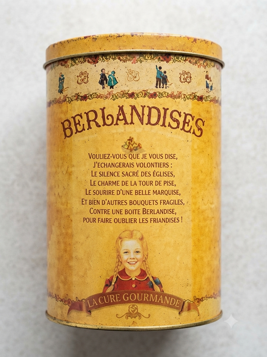 Boîte métal rétro illustrée « Berlandises - Le goût de la Provence » La Cure Gourmande