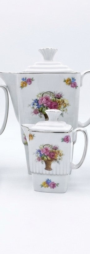 Service de cuisine romantique campagne chic – Porcelaine florale