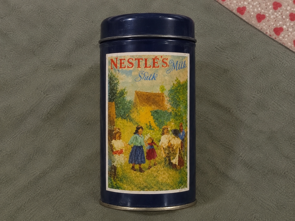 Boîte métal ancienne Nestlé's Milk 14 cm – Déco vintage cottage