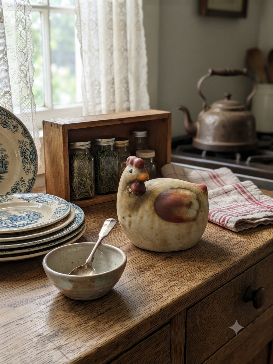 Déco Campagne
Petite poule décorative au charme rustique et intemporel 9 x 10,5 cm