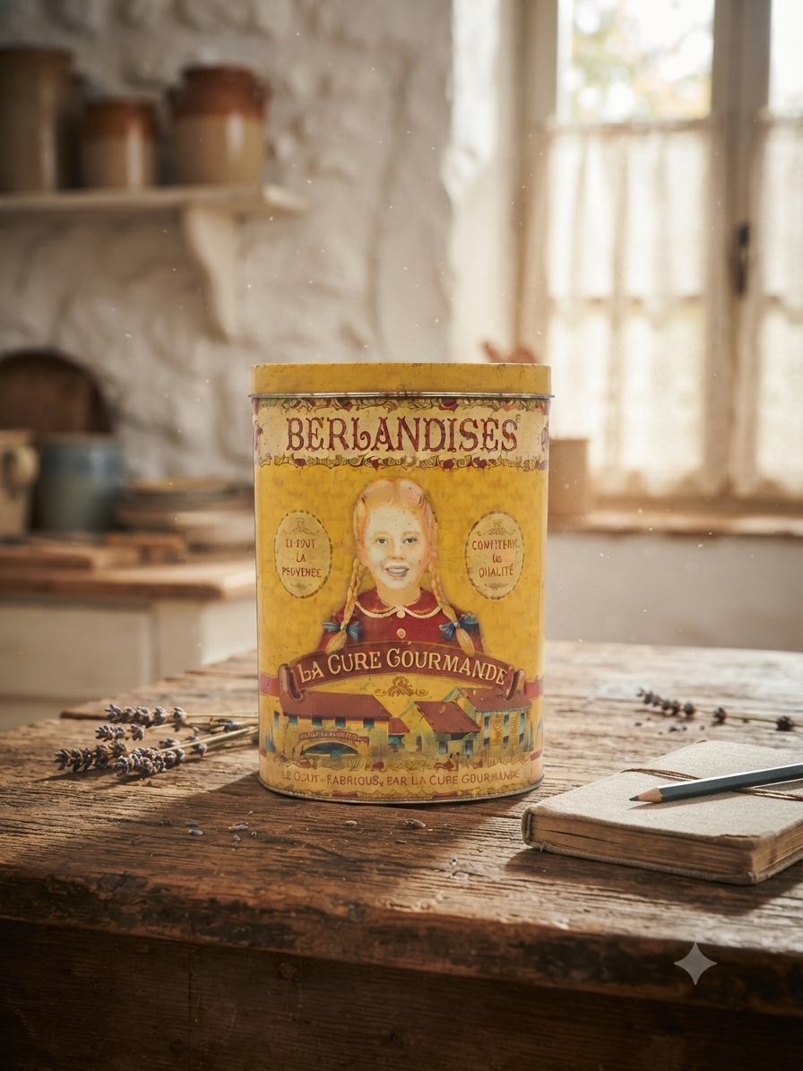 Boîte métal rétro illustrée « Berlandises - Le goût de la Provence » La Cure Gourmande