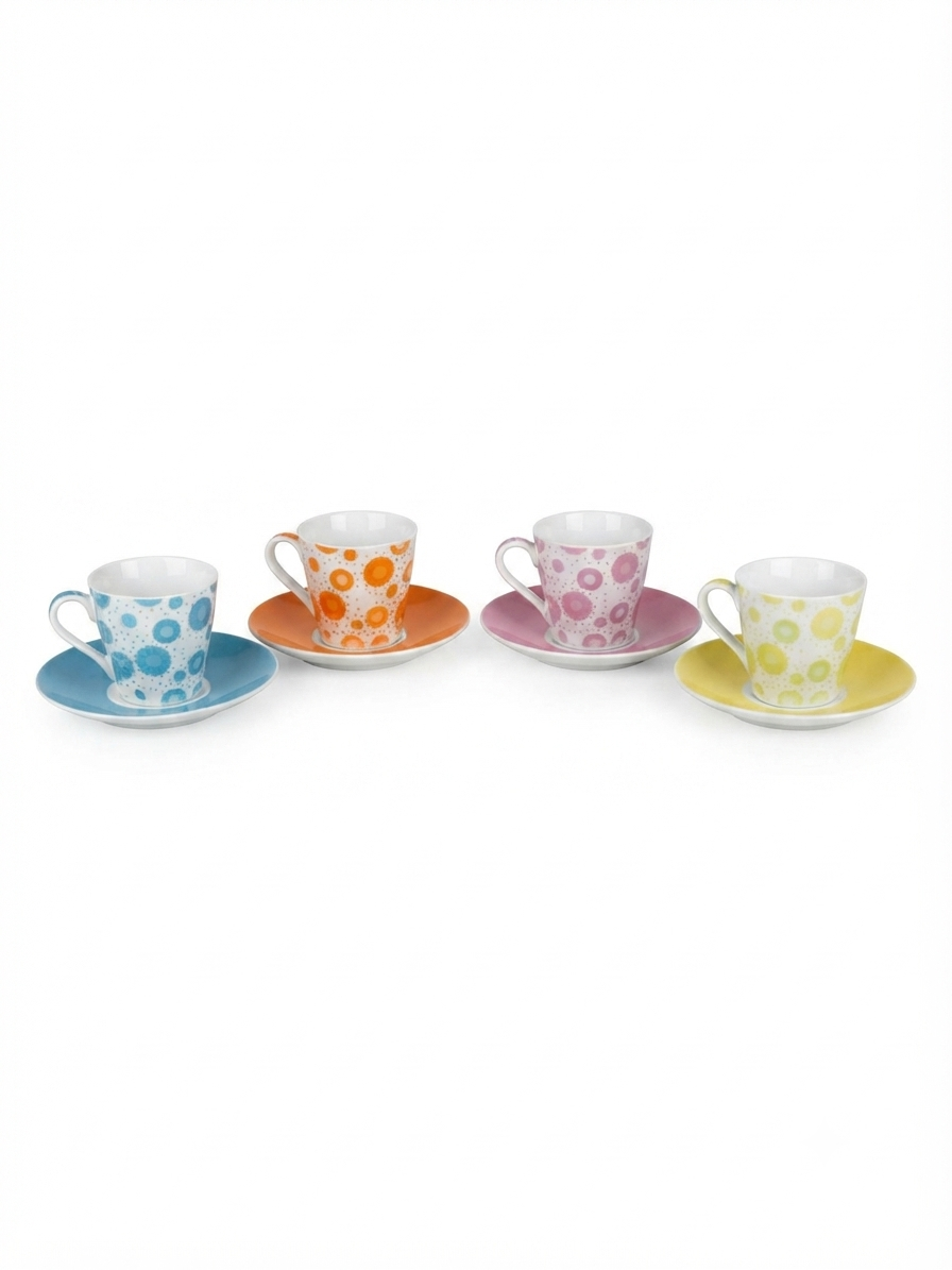 Tasses à café bohème chic – Motifs pois et art de la table
