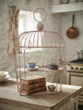 Étagère cage à oiseaux « Douceur poudrée » – Shabby & Poétique