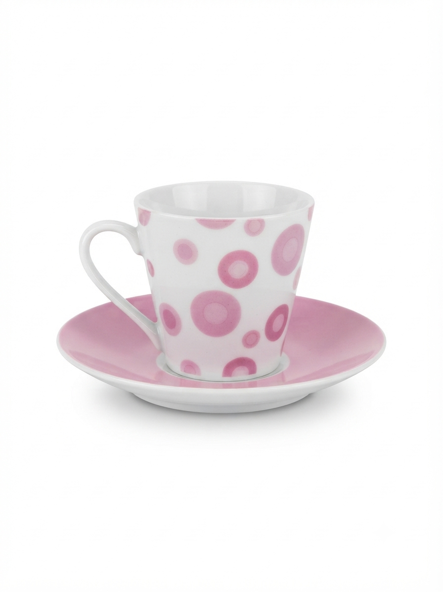 Tasses à café bohème chic – Motifs pois et art de la table