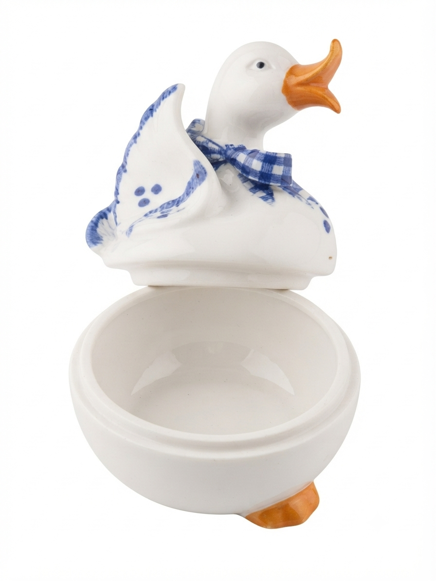 Boîte canard en céramique Atelier – Esprit cottage chic 14,5 cm