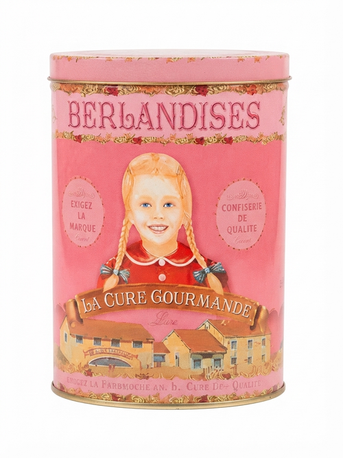 Ancienne boîte métallique ronde Berlandises 16.5cm - La Cure Gourmande