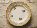 Grand plat rond en céramique peinte main - Style italien - Ø 33-34 cm - Réf 207