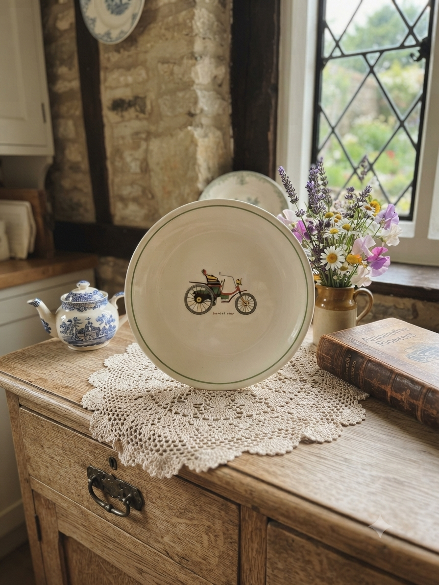 Assiette ancienne en faïence Moulin des Loups - Véhicule rétro vintage (24 cm)
Assiette creuse vintage