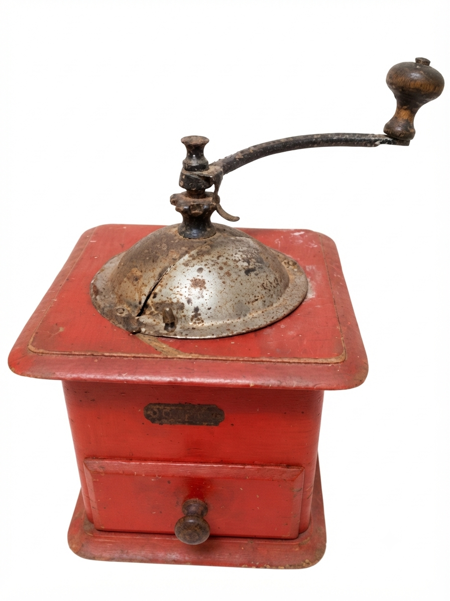 Moulin à café rouge The Omega Mfg Co (1910) – Le détail déco champêtre