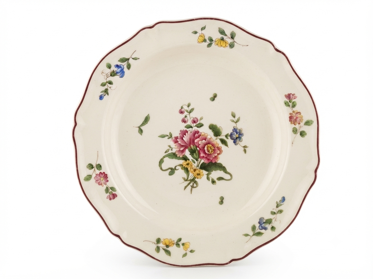 Grand service de vaisselle romantique "Vieux Saint-Amand" (Modèle 1713)
