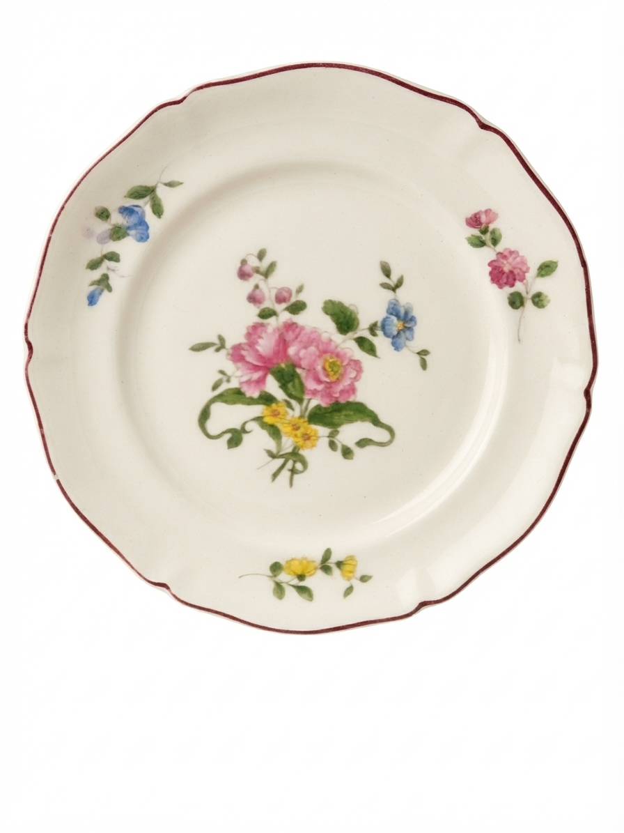 Grand service de vaisselle romantique "Vieux Saint-Amand" (Modèle 1713)