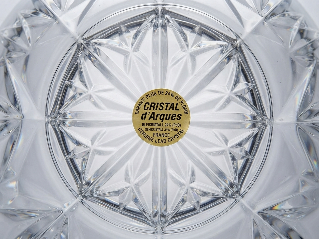 Plat Centre de Table Vintage en Cristal "Royale" - Cristal d'Arques