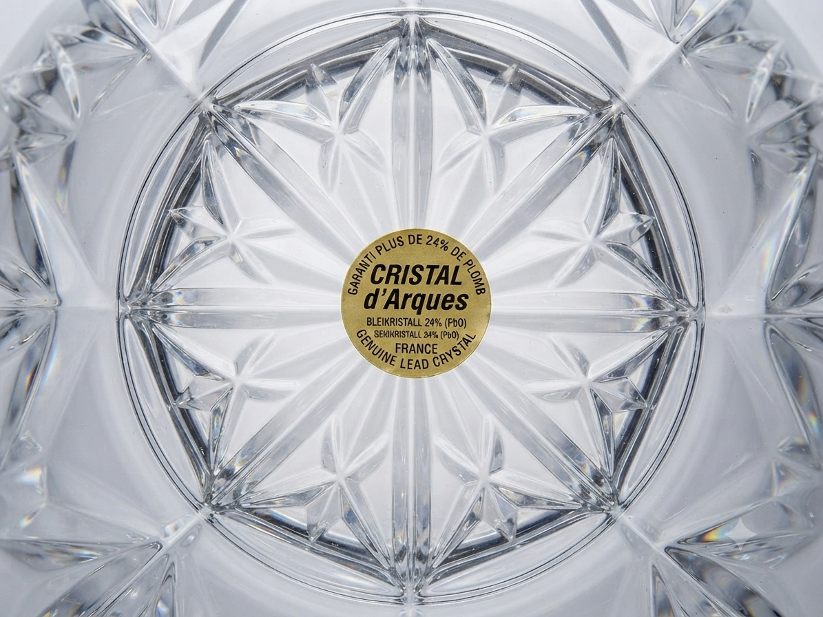 Plat Centre de Table Vintage en Cristal "Royale" - Cristal d'Arques