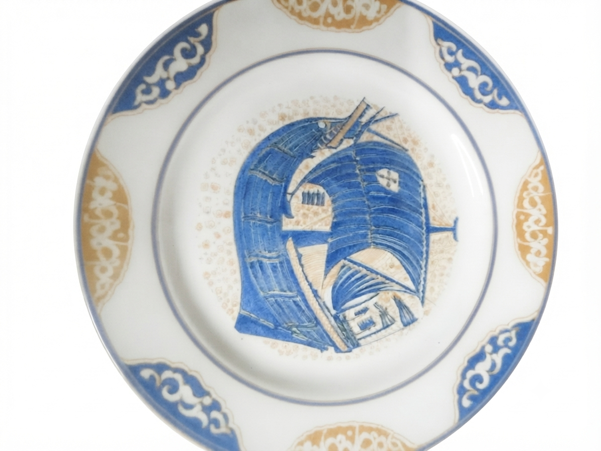 Paire d'assiettes de collection "Collezione Luna Nuova"