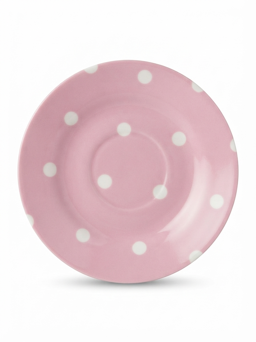 Service de 6 tasses à café vintage rose à pois