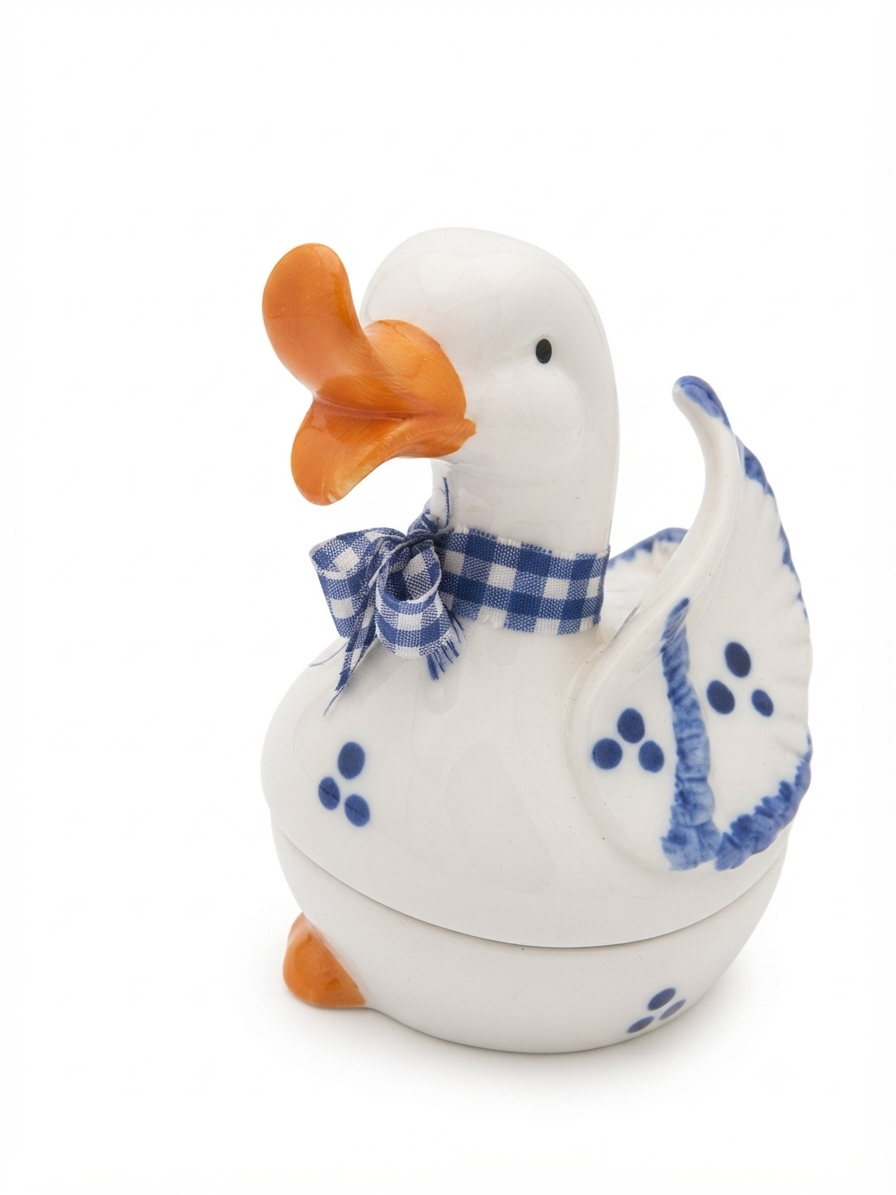 Boîte canard en céramique Atelier – Esprit cottage chic 14,5 cm