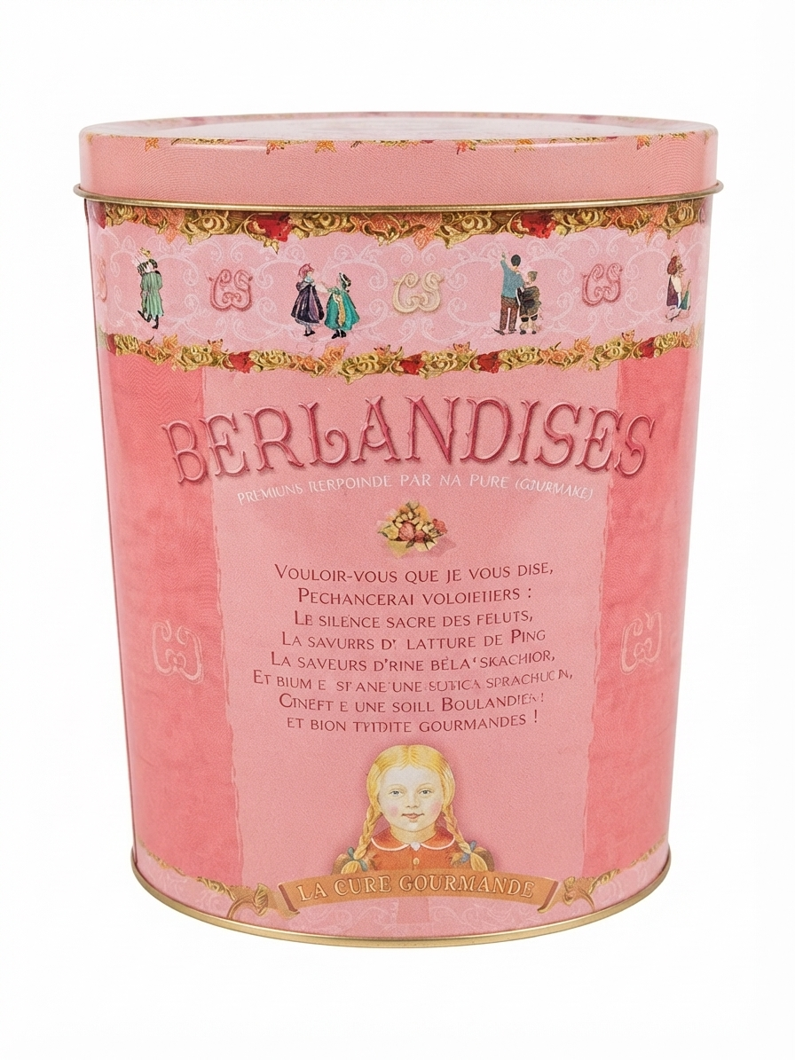 Ancienne boîte métallique ronde Berlandises 16.5cm - La Cure Gourmande