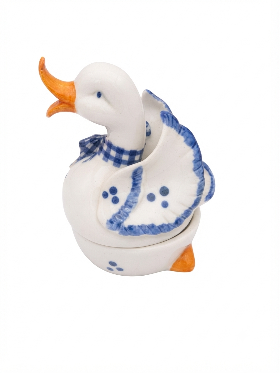 Boîte canard en céramique Atelier – Esprit cottage chic 14,5 cm