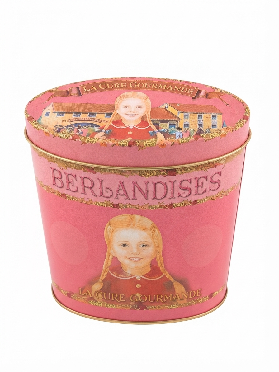 Ancienne boîte métallique ronde Berlandises 16.5cm - La Cure Gourmande