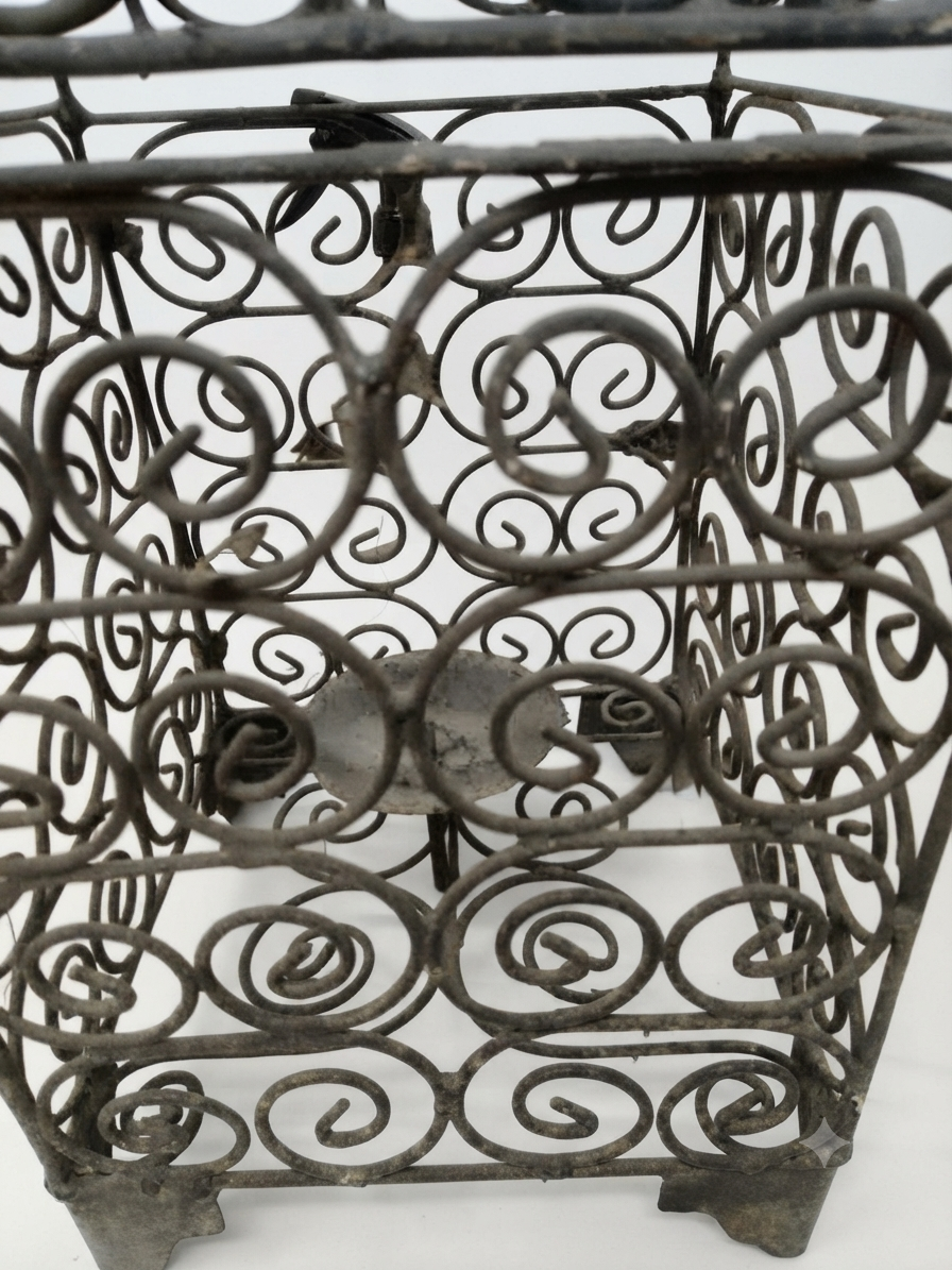 Grande lanterne cage en fer forgé 41 cm – Déco vintage & campagne