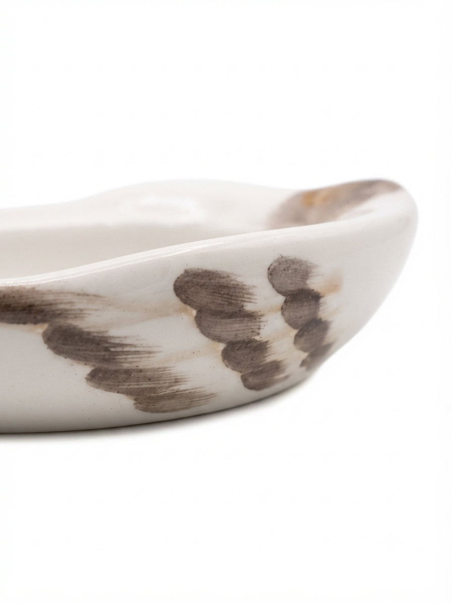 Coupe faïence vintage forme canard, style champêtre & cottage
