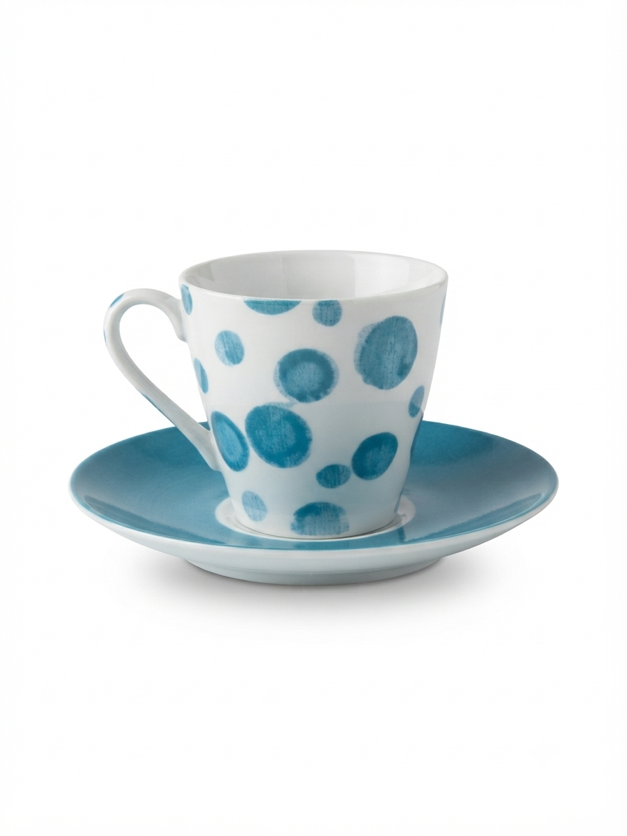 Tasses à café bohème chic – Motifs pois et art de la table